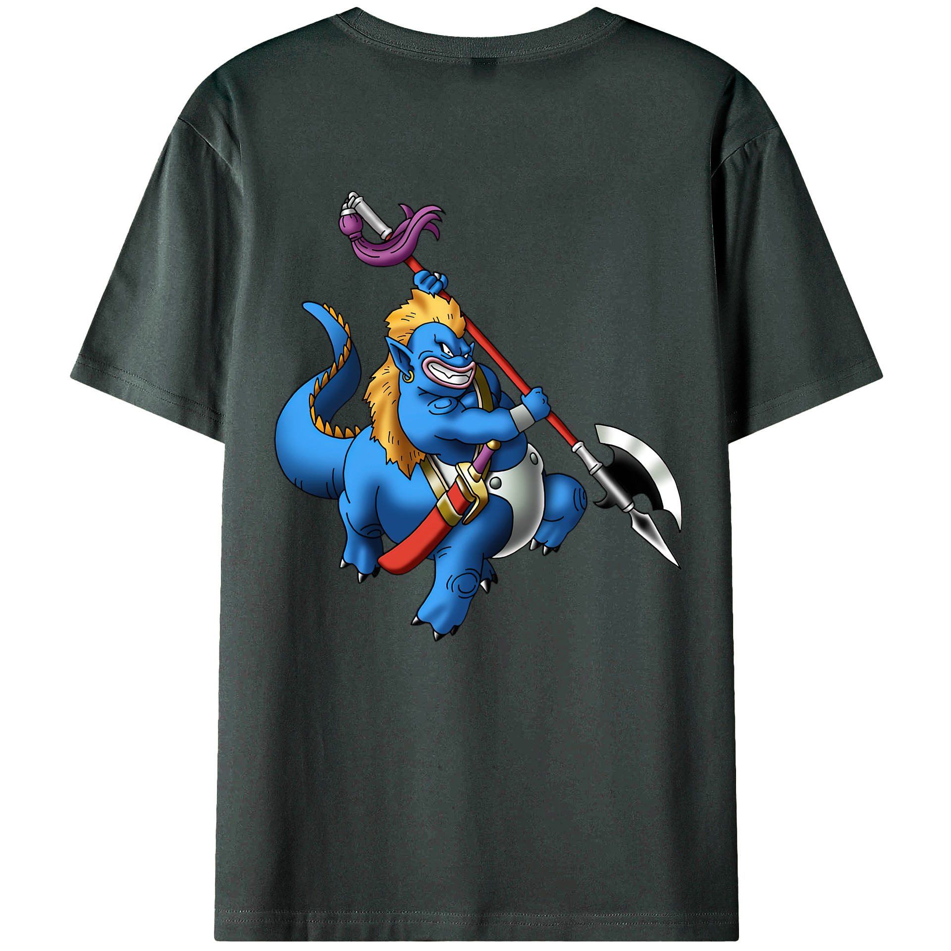 （画像用） ドラゴンクエスト Doragon Kuesuto Dragon Quest 綿100％ メンズ半袖Tシャツ（バックプリント） 通気性